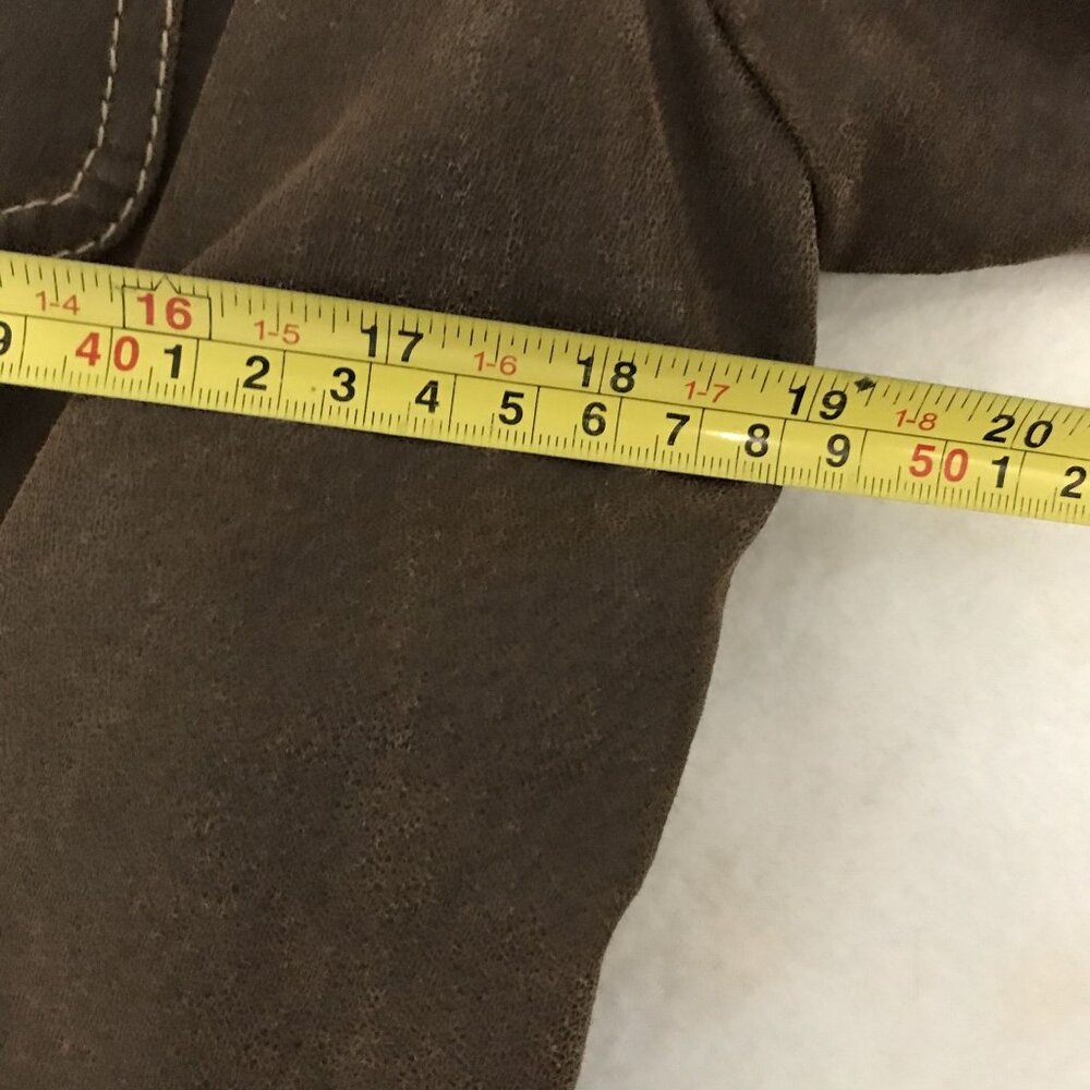Womens Pennylane Coat Size 2 Long Brown Leather Mid Length - Picture 9 of 14